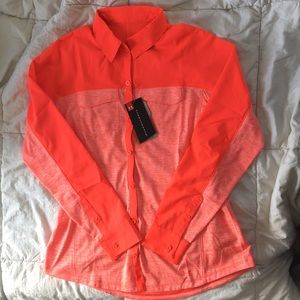 Coral Under Armour Threadborne Heat Gear Shirt